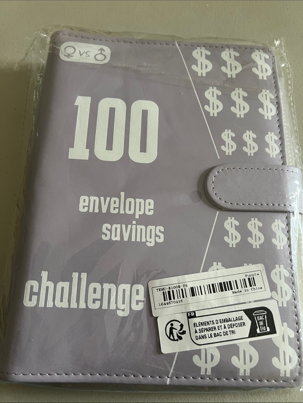 Purple Envelope Savings Organizer Wallet - Unbranded